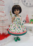 North Pole Forest - dress, sweater, tights & shoes for Little Darling Doll or 33cm BJD