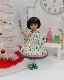 North Pole Forest - dress, sweater, tights & shoes for Little Darling Doll or 33cm BJD