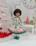 North Pole Forest - dress, sweater, tights & shoes for Little Darling Doll or 33cm BJD