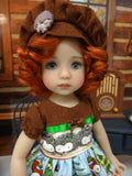 Northwest Forest - dress, hat, tights & shoes for Little Darling Doll or 33cm BJD