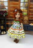 Northwest Forest - dress, hat, tights & shoes for Little Darling Doll or 33cm BJD