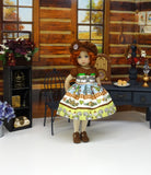 Northwest Forest - dress, hat, tights & shoes for Little Darling Doll or 33cm BJD