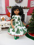 O Christmas Tree - dress, tights & shoes for Little Darling Doll or 33cm BJD