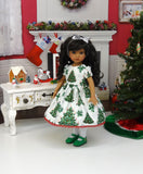 O Christmas Tree - dress, tights & shoes for Little Darling Doll or 33cm BJD