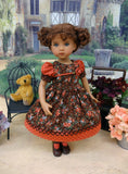 October Bouquet - dress, tights & shoes for Little Darling Doll or 33cm BJD