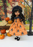 October Owl - dress, beret, tights & shoes for Little Darling Doll or other 33cm BJD