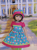 Owl Be Your Friend - dress, hat, tights & shoes for Little Darling Doll or 33cm BJD