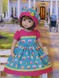Owl Be Your Friend - dress, hat, tights & shoes for Little Darling Doll or 33cm BJD