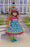 Owl Be Your Friend - dress, hat, tights & shoes for Little Darling Doll or 33cm BJD