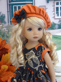 Owloween - dress, hat, tights & shoes for Little Darling Doll or 33cm BJD