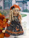 Owloween - dress, hat, tights & shoes for Little Darling Doll or 33cm BJD
