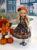 Owloween - dress, hat, tights & shoes for Little Darling Doll or 33cm BJD