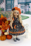 Owloween - dress, hat, tights & shoes for Little Darling Doll or 33cm BJD