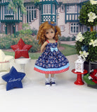 Paisley Americana - dress, socks & shoes for Little Darling Doll or 33cm BJD