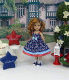 Paisley Americana - dress, socks & shoes for Little Darling Doll or 33cm BJD