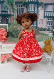 Paper Hearts - dress, socks & shoes for Little Darling Doll or 33cm BJD