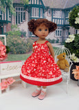 Paper Hearts - dress, socks & shoes for Little Darling Doll or 33cm BJD