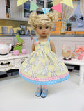Pastel Bunny - dress, tights & shoes for Little Darling Doll or 33cm BJD