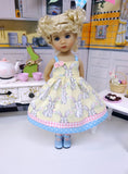 Pastel Bunny - dress, tights & shoes for Little Darling Doll or 33cm BJD