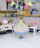 Pastel Bunny - dress, tights & shoes for Little Darling Doll or 33cm BJD