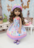 Pastel Easter - dress, hat, tights & shoes for Little Darling Doll or 33cm BJD
