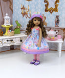 Pastel Easter - dress, hat, tights & shoes for Little Darling Doll or 33cm BJD