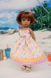 Pastel Seashells - dress & sandals for Little Darling Doll or 33cm BJD