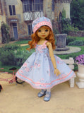 Pastel Wildflowers - dress, hat, tights & shoes for Little Darling Doll or other 33cm BJD