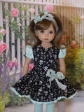 Patina Garden - dress, tights & shoes for Little Darling Doll