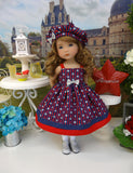 Patriotic Stripes - dress, hat, socks & shoes for Little Darling Doll or 33cm BJD