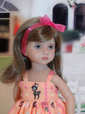 Peachy Deer - dress, jacket, tights and shoes for Little Darling Doll or 33cm BJD
