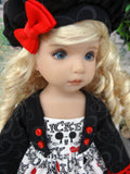 Peek A Boo Mickey - dress, jacket, hat, socks & shoes for Little Darling Doll or 33cm BJD