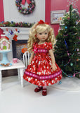 Peppermint Forest - dress, tights & shoes for Little Darling Doll or 33cm BJD