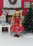 Peppermint Forest - dress, tights & shoes for Little Darling Doll or 33cm BJD
