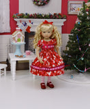 Peppermint Forest - dress, tights & shoes for Little Darling Doll or 33cm BJD