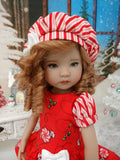 Peppermint & Holly - dress, beret, tights & shoes for Little Darling Doll or other 33cm BJD