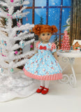 Peppermint Snowman - dress, tights & shoes for Little Darling Doll or 33cm BJD