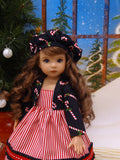 Peppermint Stick - dress, jacket, beret, socks & shoes for Little Darling Doll or 33cm BJD
