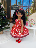 Peppermint Trees - dress, tights & shoes for Little Darling Doll or 33cm BJD
