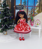 Peppermint Trees - dress, tights & shoes for Little Darling Doll or 33cm BJD