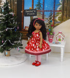 Peppermint Trees - dress, tights & shoes for Little Darling Doll or 33cm BJD