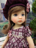 Perfectly Plaid - dress, hat, tights & shoes for Little Darling Doll or 33cm BJD