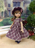 Perfectly Plaid - dress, hat, tights & shoes for Little Darling Doll or 33cm BJD