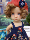 Persimmon Bouquet - dress, jacket, beret, socks & shoes for Little Darling Doll or 33cm BJD