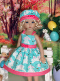 Peter Cottontail - dress, hat & sandals for Little Darling Doll