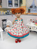 Pie Cherry - dress, socks & shoes for Little Darling Doll or 33cm BJD