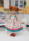 Pie Cherry - dress, socks & shoes for Little Darling Doll or 33cm BJD