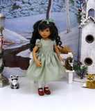 Pine Berries - dirndl ensemble with tights & shoes for Little Darling Doll or 33cm BJD