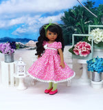 Pink Bouquet - dress, tights & shoes for Little Darling Doll or other 33cm BJD