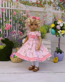 Pink Bunny - dress, tights & shoes for Little Darling Doll or 33cm BJD